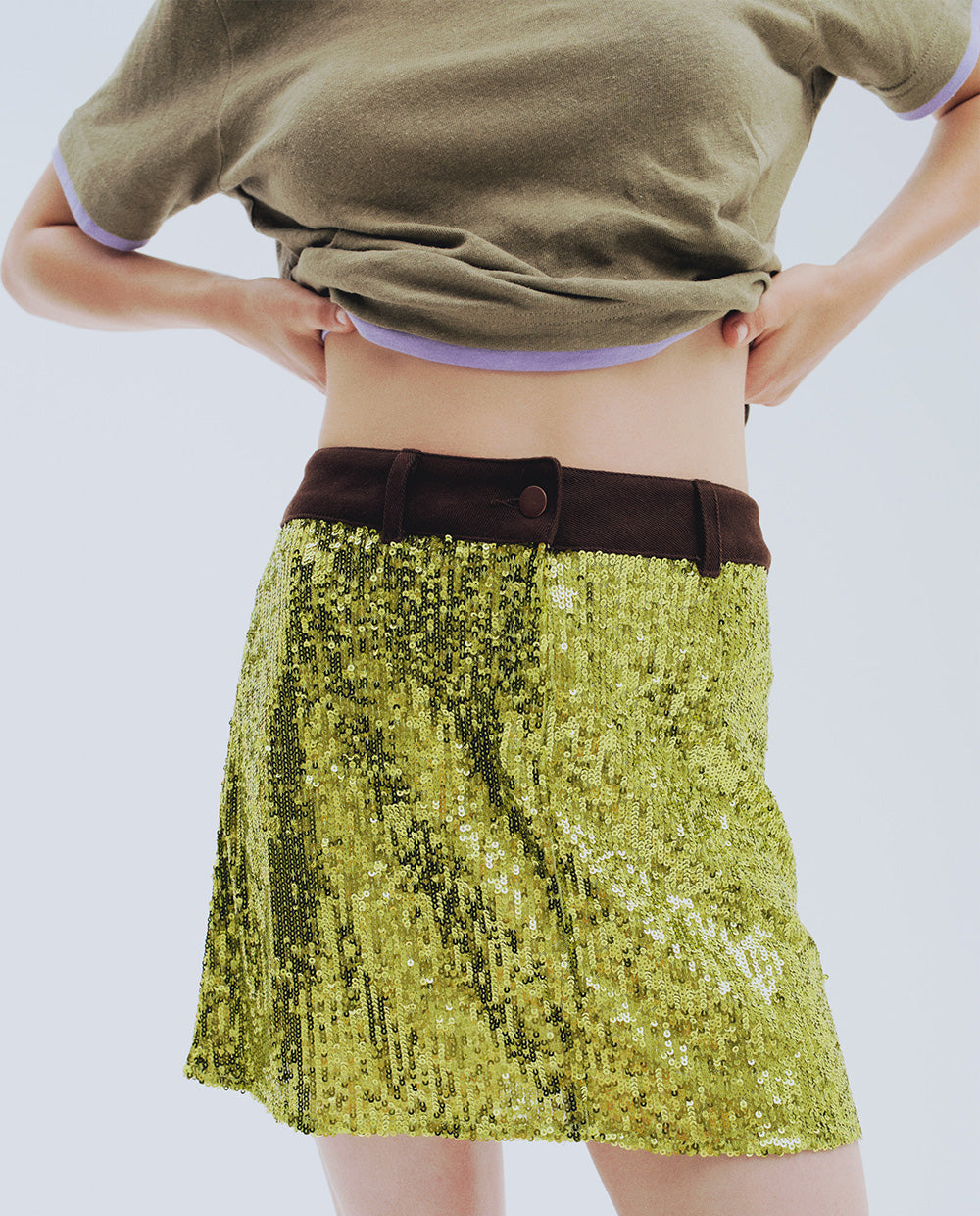 Green Sequin Skirt