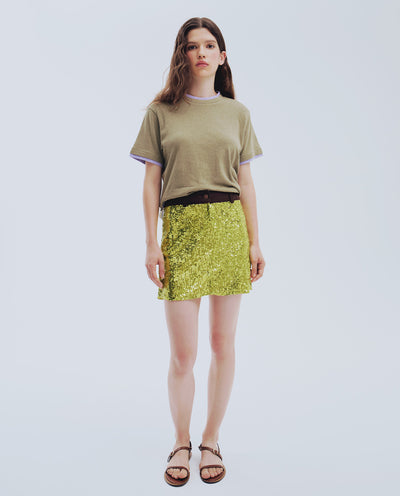 Green Sequin Skirt