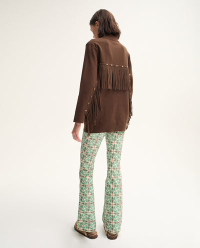 Printed Green Trousers