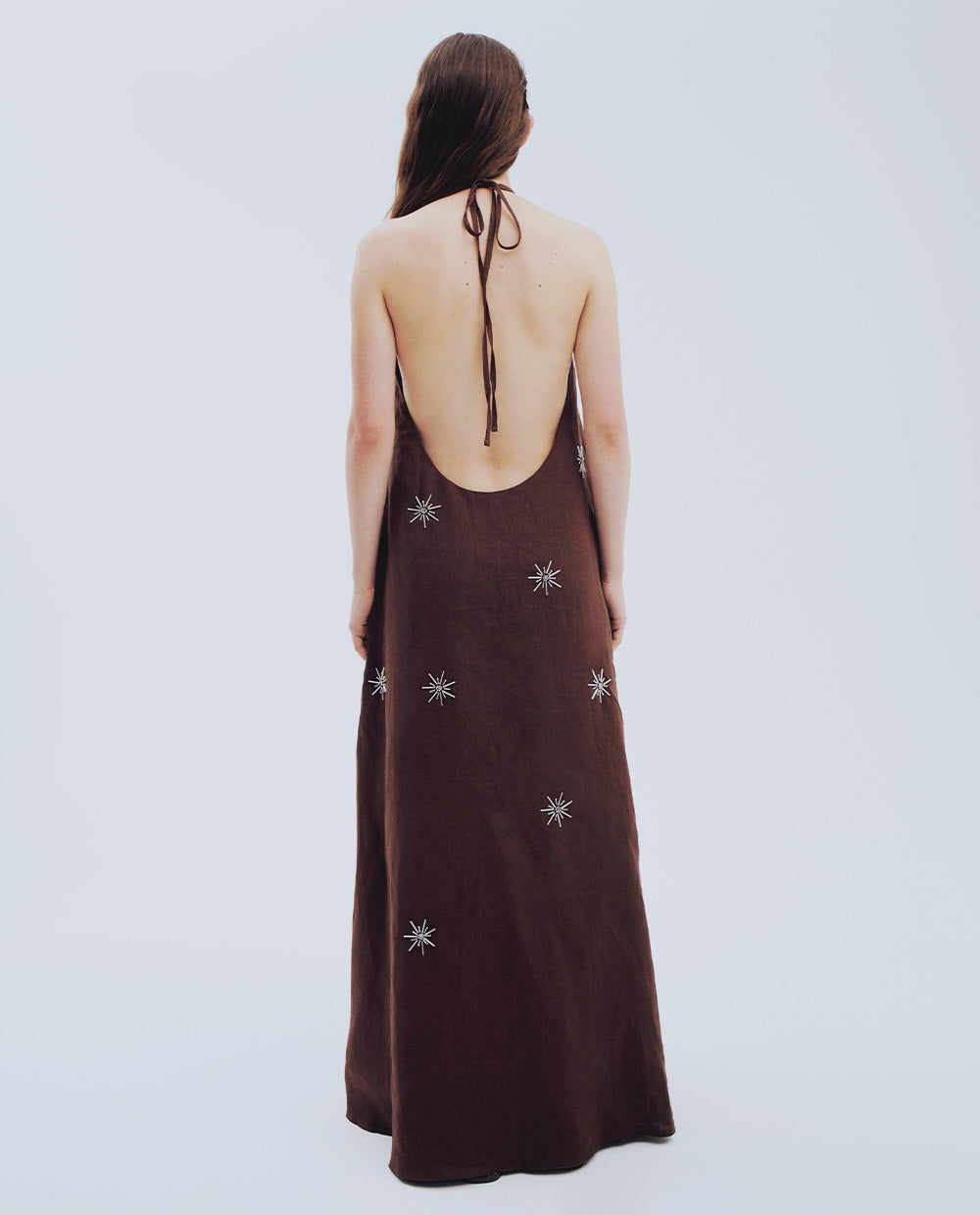 Brown Linen Dress