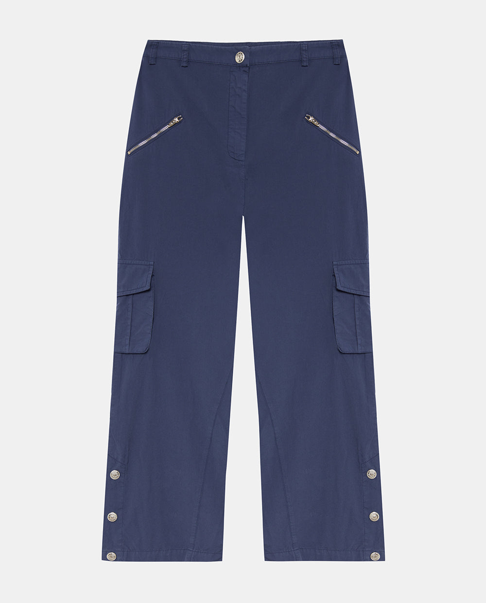 Navy Cropped Trousers