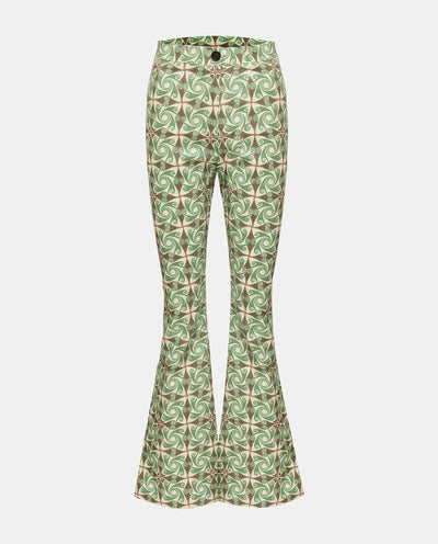 Printed Green Trousers