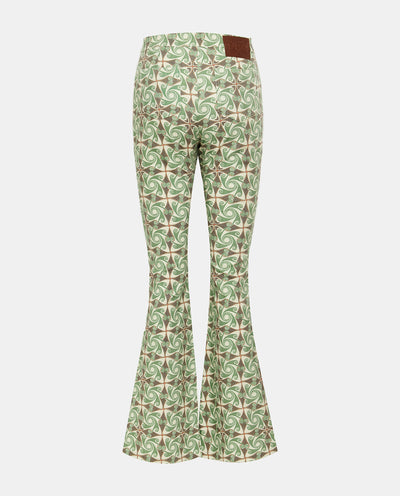 Printed Green Trousers