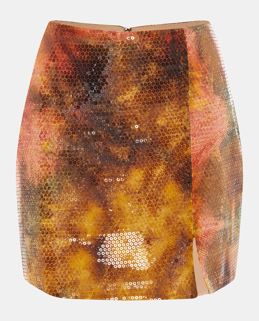 Orange Sequin Skirt