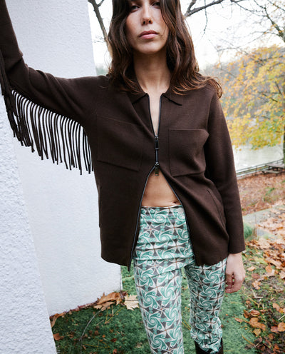 Printed Green Trousers